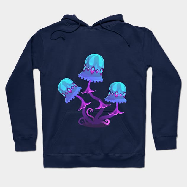 Alien mushrooms Hoodie by Voxyterra